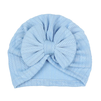 Toddlers Infant Baby Boys Girls Turban Warm Hats  Soft Elastic Big Bow Knotted Headwrap Newborn Hospital Caps