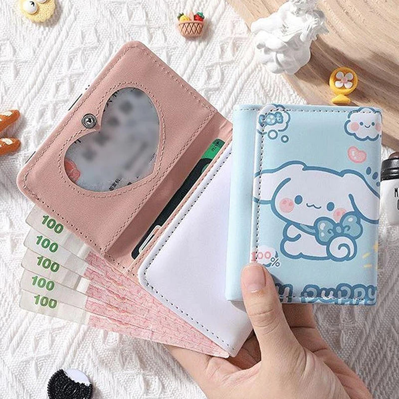 Cartoon Sanrio Kuromi Pochacco Cinnamoroll Multi-slot Wallet Pu Coin Purse With Card Slot Credit ID Card Storager For Women Gift