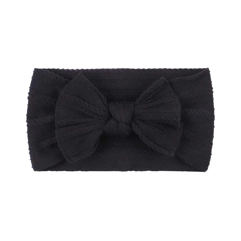 1pcs Newborn Baby Headband for Girls Elastic Knit Children Turban Baby Bows Soft Nylon Kids Headwear Hair Accessories Wholesale