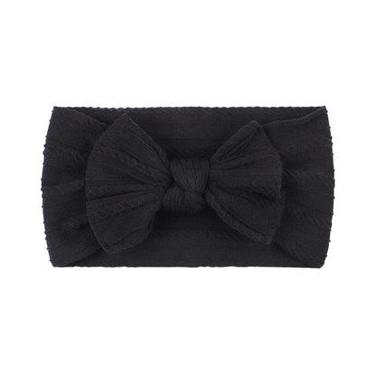 1pcs Newborn Baby Headband for Girls Elastic Knit Children Turban Baby Bows Soft Nylon Kids Headwear Hair Accessories Wholesale