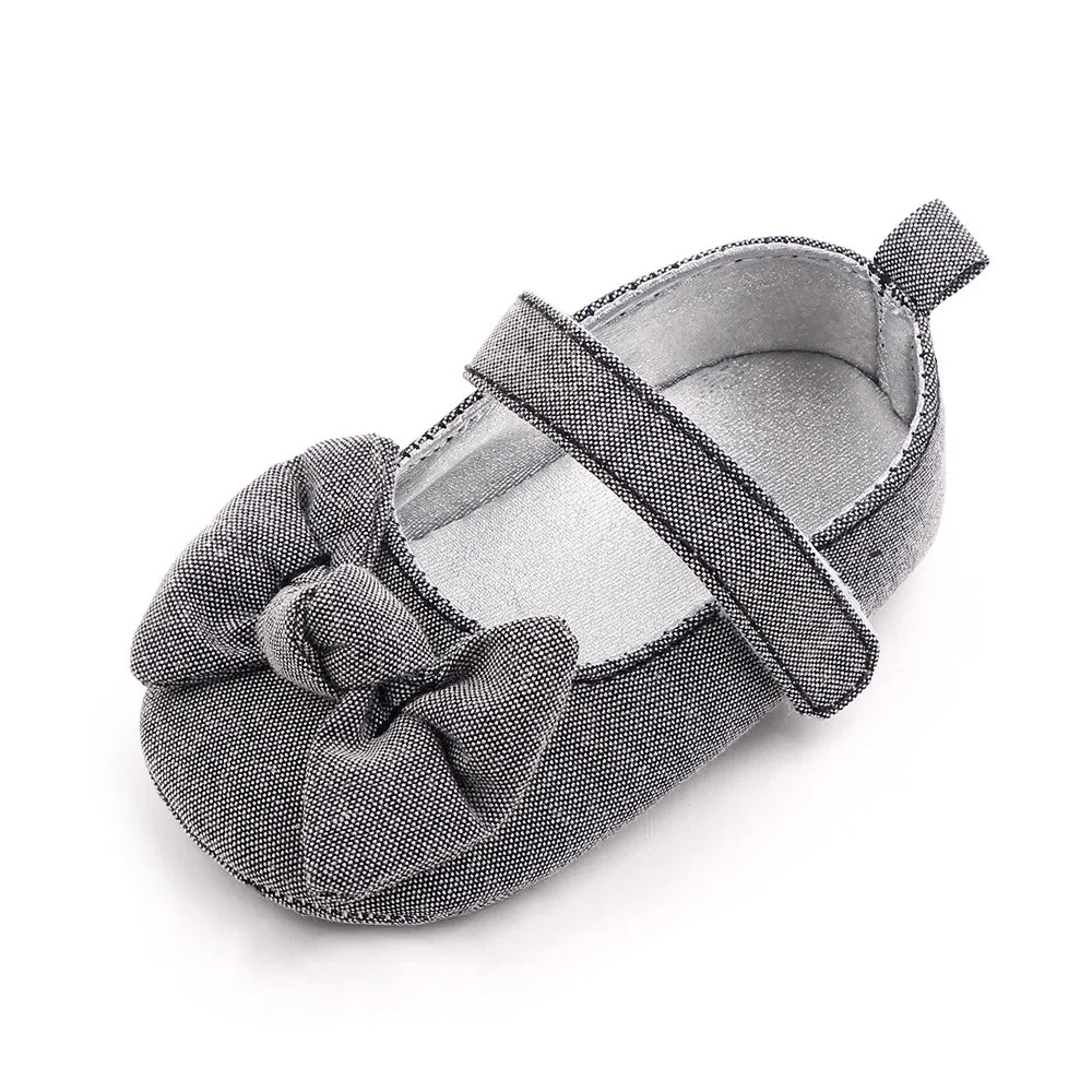 Baby Girl Princess Shoes Soft PU Classical Bowknot Beautiful