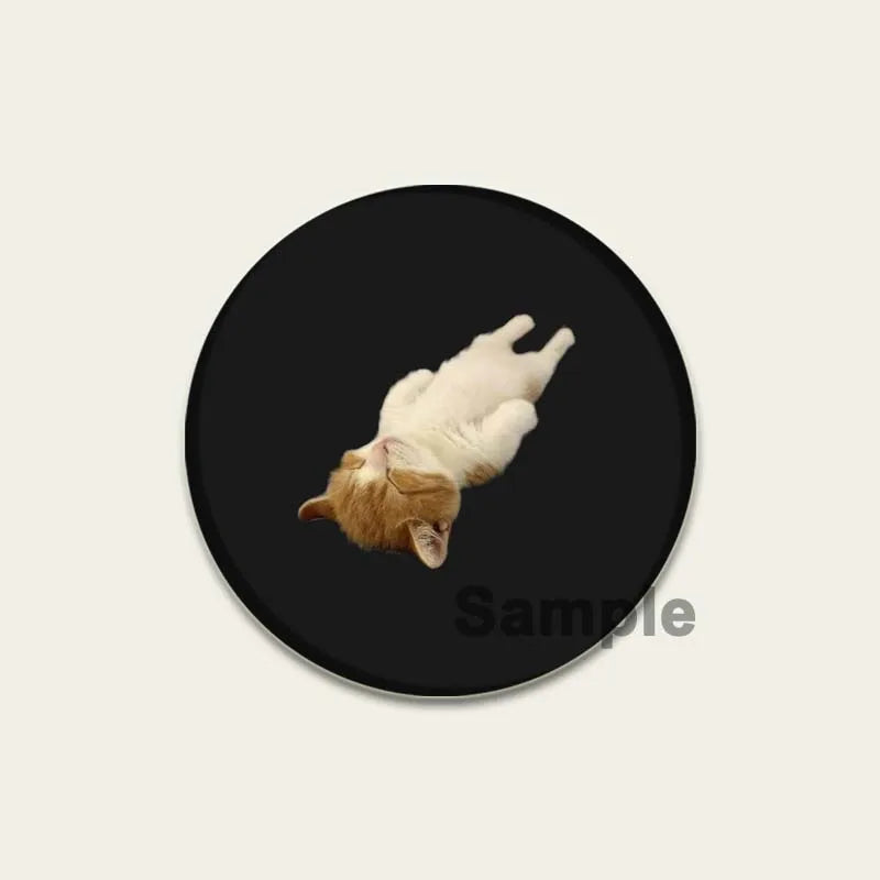 32/44/58mm Funny Cute Cat Badge Round Creative Brooches Fashion DIY Backpack Jewelry Accessory Gifts HD Print Handmade Pins