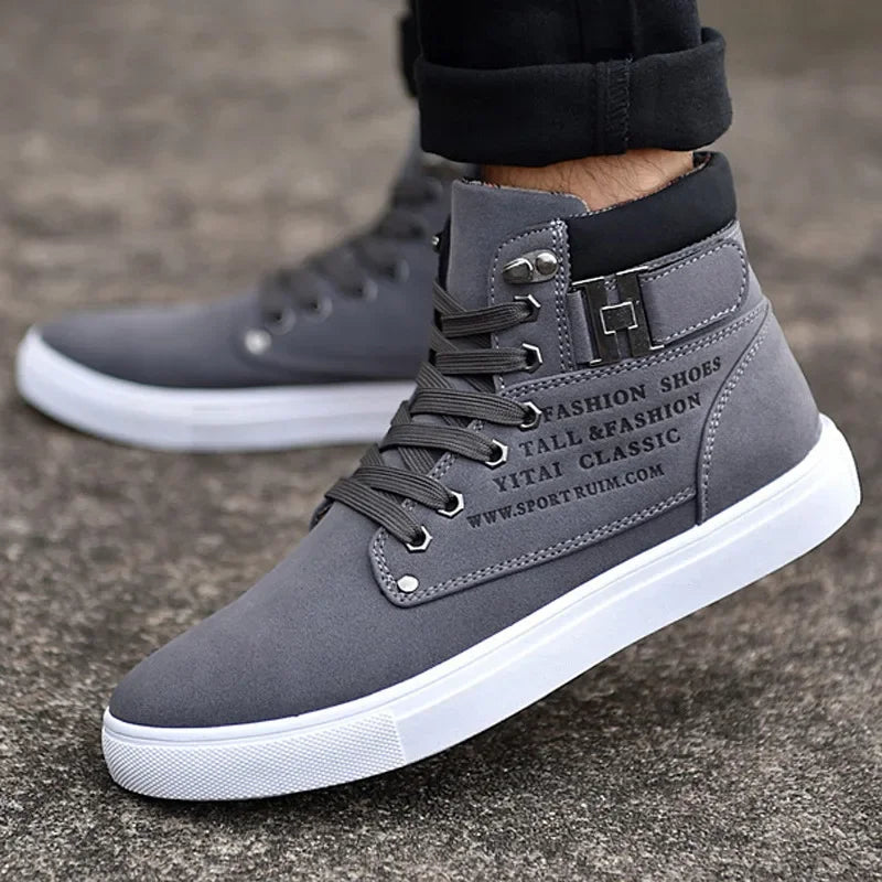Men's Shoes Fashion Male Boots Men's Casual Sneaker High-Top Board Shoe Retro Lace Up Men's Shoes Zapatos Hombre 2024 New Korean