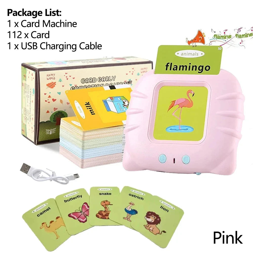 Early Montessori Education Card Toy Spoken English Spanish Language Game Device pedagogical Learning Word Christmas Gift for Kid