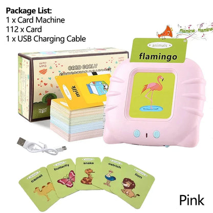 Early Montessori Education Card Toy Spoken English Spanish Language Game Device pedagogical Learning Word Christmas Gift for Kid