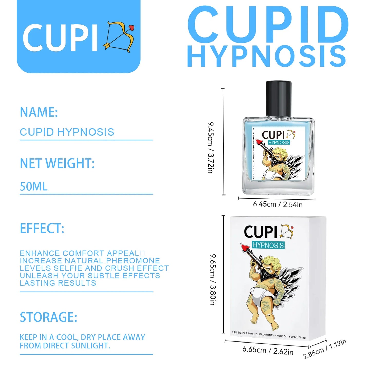 50ML Cupid Pheromone Hypnosis Perfume Original Long Lasting