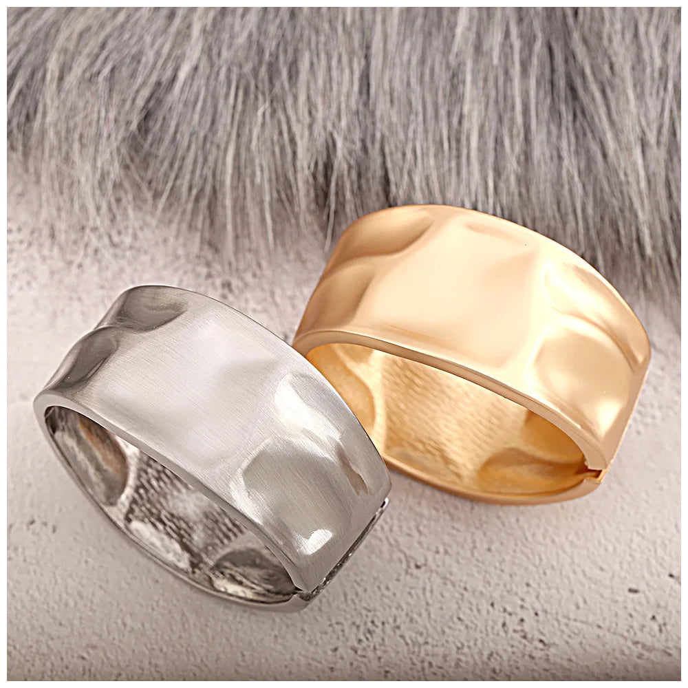 Gold Color Cuff Open Bracelet