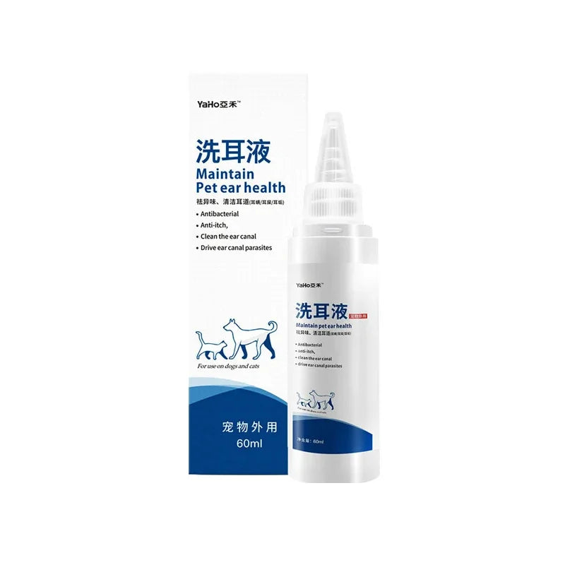 Malassezia otitis media for cats and dogs itching, redness, swelling and anti-inflammatory ear drops