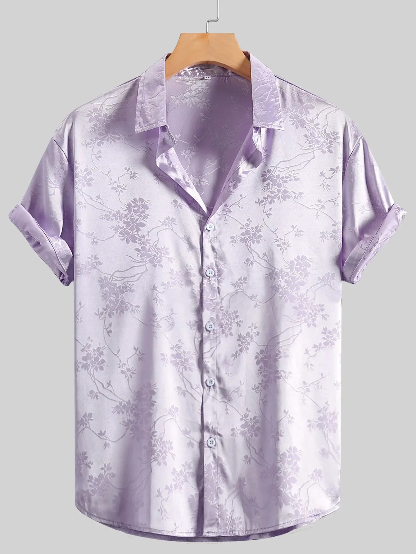 Men's Embroidered Short-sleeved Shirts for Men's Hawaiian Shirts