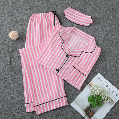 2pc Cotton Pajamas Set Women's Sweet Little Love Cute Two Piece Pijama Jacket Shirts & Long Pant Loungewear Cozy Crepe Homewear