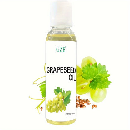 GZE Grapeseed Oil, Skin Care for Sensitive Skin, Light Silky Moisturizer for All Skin Type, Hair Strengthens Vegan Thickening