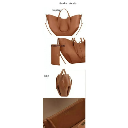 Hot Work Bag Faux Leather Handbag Ladies Fashion Tote Purse Wallet Autumn Shoulder Polen Bag With Magnetic Buckle Closure