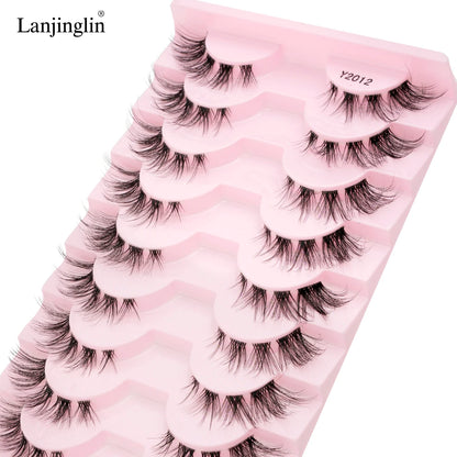 3/10 Pairs 3D Mink Eyelash Natural False Eyelashes Makeup Fake Eye Lashes Faux Cilios Make Up Beauty Tools Wholesale Lashes Cils