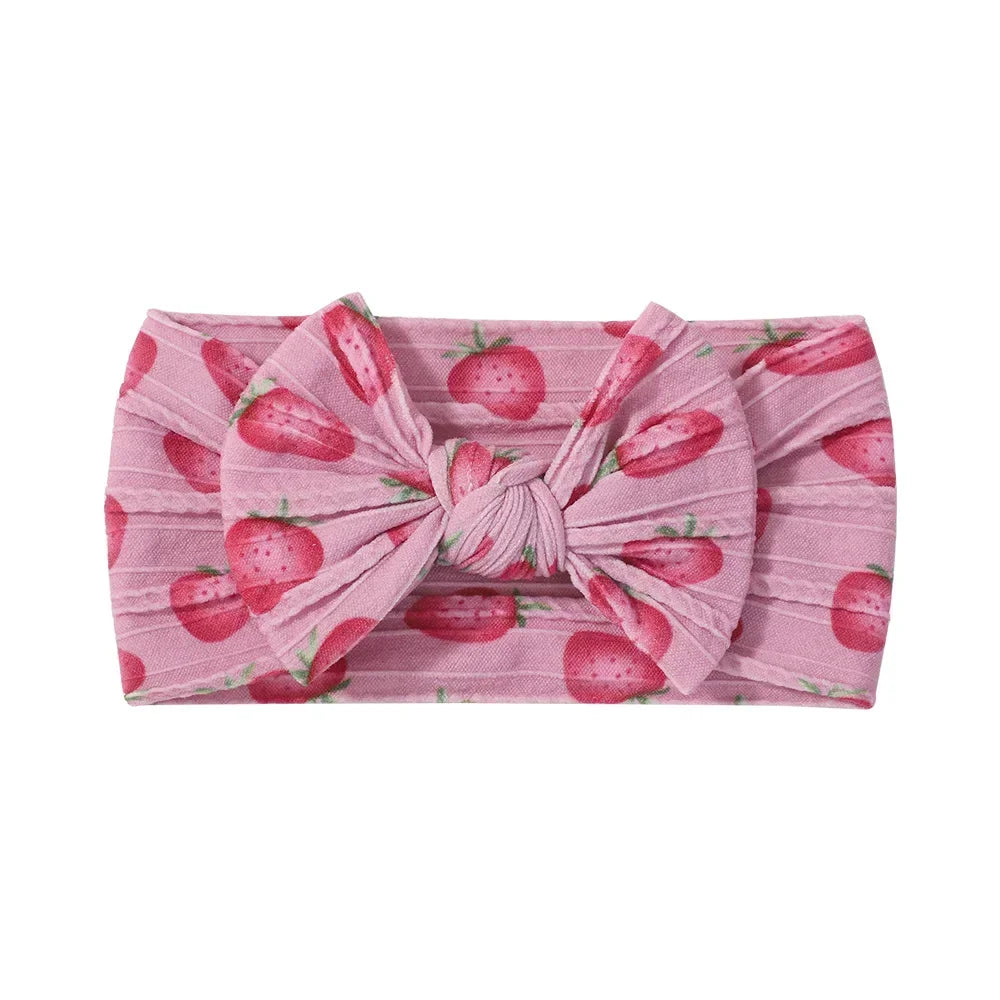 1Pc Simple Solid Color Broadside Bowknot Headband for Baby Girl Elastic Hair Band Basic Turban Headwear Infant Hair Accessories