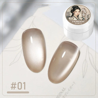 6ml Jelly Nude/Pink/Blue Cat Eye Magnetic Nail Gel Polish Glitter Silk Mirror Cat Eye's Gel Varnish Soak Off UV Gel Nail Polish