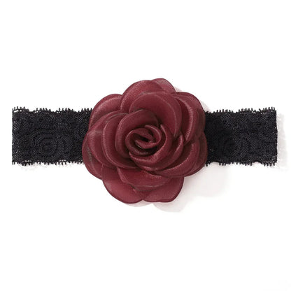 1Pc Baby Nylon Headscarf Astique Suitable Newborn Girl Flower Handmade Headband Elastic Hairband Turban Toddler Hair Accessories