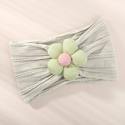 Big Flower Nylon Girl Hairband Elastic Soft Baby Headband For Children Turban Headwear For Newborn Baby Kids Hair Accessories