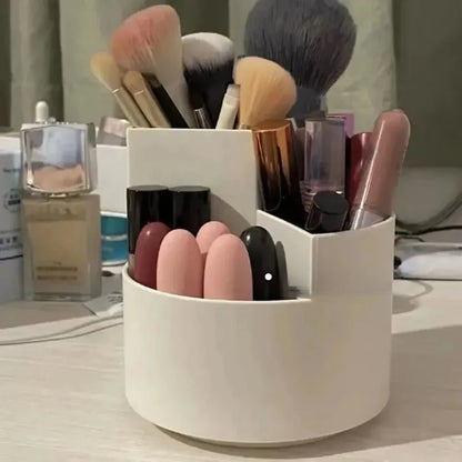 360° Rotating Makeup Brush Holder Cosmet Storag Box Makeup Organiser Lipsticks Make Up Container Vanity Organizer Box