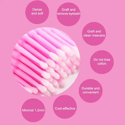 100 Pcs Disposable Handle Microbrush Mascara Wands Micro Brush Applicator Lashes Brushes Eyelash Extension Makeup Tools