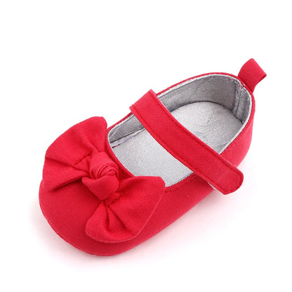 Baby Girl Princess Shoes Soft PU Classical Bowknot Beautiful