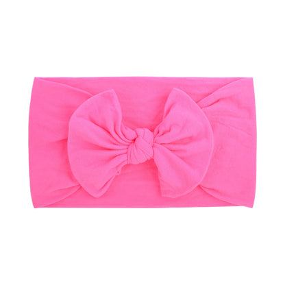 48 colors Baby Bowknot Hairband Broadside Headband Kids Girls Boutique Elastic Protect Turban Headwear Baby Hair Accessories