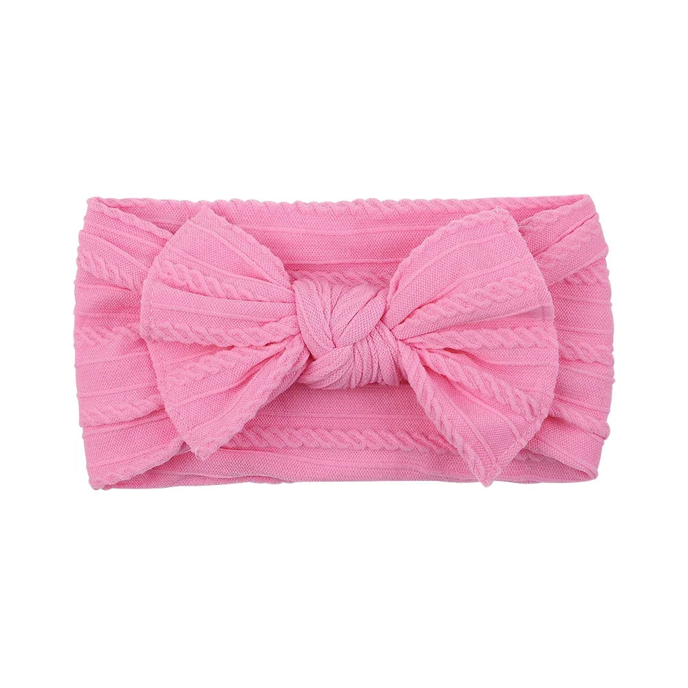 1pcs Newborn Baby Headband for Girls Elastic Knit Children Turban Baby Bows Soft Nylon Kids Headwear Hair Accessories Wholesale