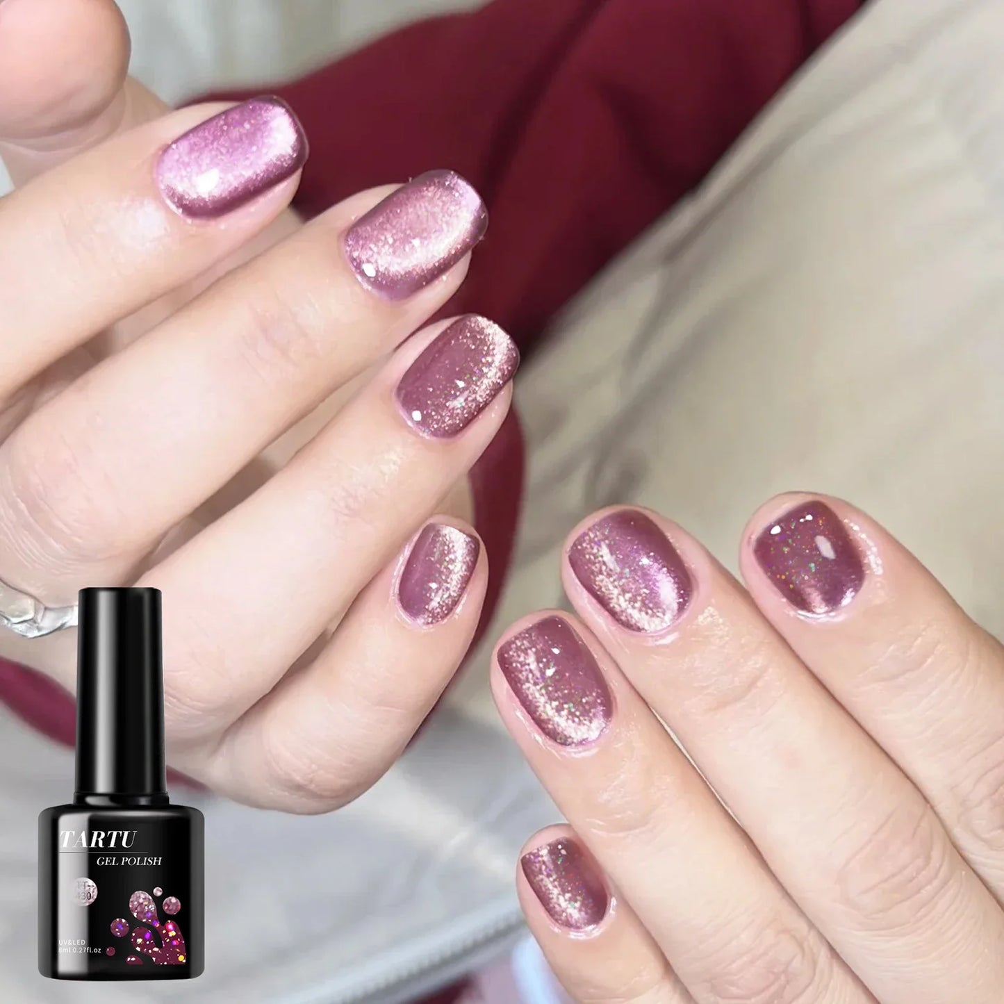 8ML Magnetic Cat Eye Gel Nail Polish Crystal Glassy Romantic Soak Off UV LED Gel Moonlight for Holiday DIY Art Party Birthday