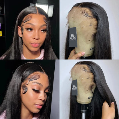 Bone Straight Hd Lace Front Wigs Human Hair Wig 13x4