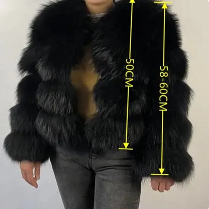 Raccoon Fur Jacket Autumn Winter Faux Fur Fox Coats Short Coat