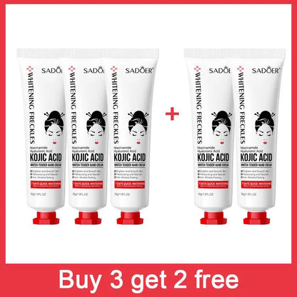 Kojic Acid Whiten Hand Cream,Moisturizing Nourishing Niacinamide Hyaluronic Acid Tender Hand Lotion,Foot Skin Care Products