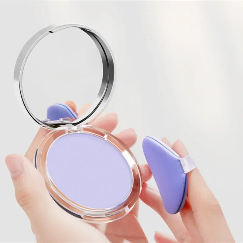 Lavender Setting Powder Long-Lasting Oil Control Waterproof Concealer Women Portable Matte Compact Face Loose Powder Makeup