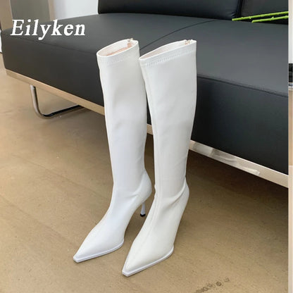 Sexy Pointed Toe High Heels Women Knee-High Boots 2025