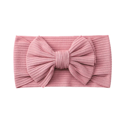 Candy Color Knit Baby Headbands Rib Bow Elastic Soft Newborn Headbands for Baby Girl Children Turban Infant Kids Accessories
