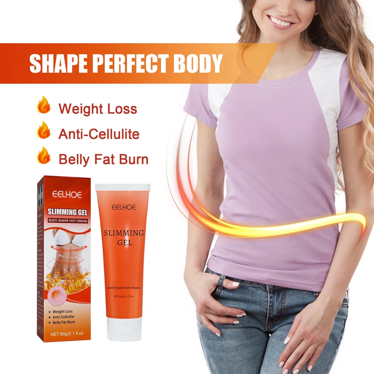 1Pcs Slimming Gel Fat Burning Cream Full Body Sculpting 7 Days