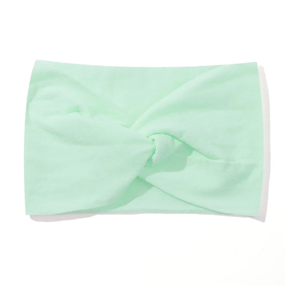 1Pc Soft Nylon Headscarf Astique Suitable for Newborn Baby Girl Flower Headband Elastic Hairband Turban Toddler Hair Accessories