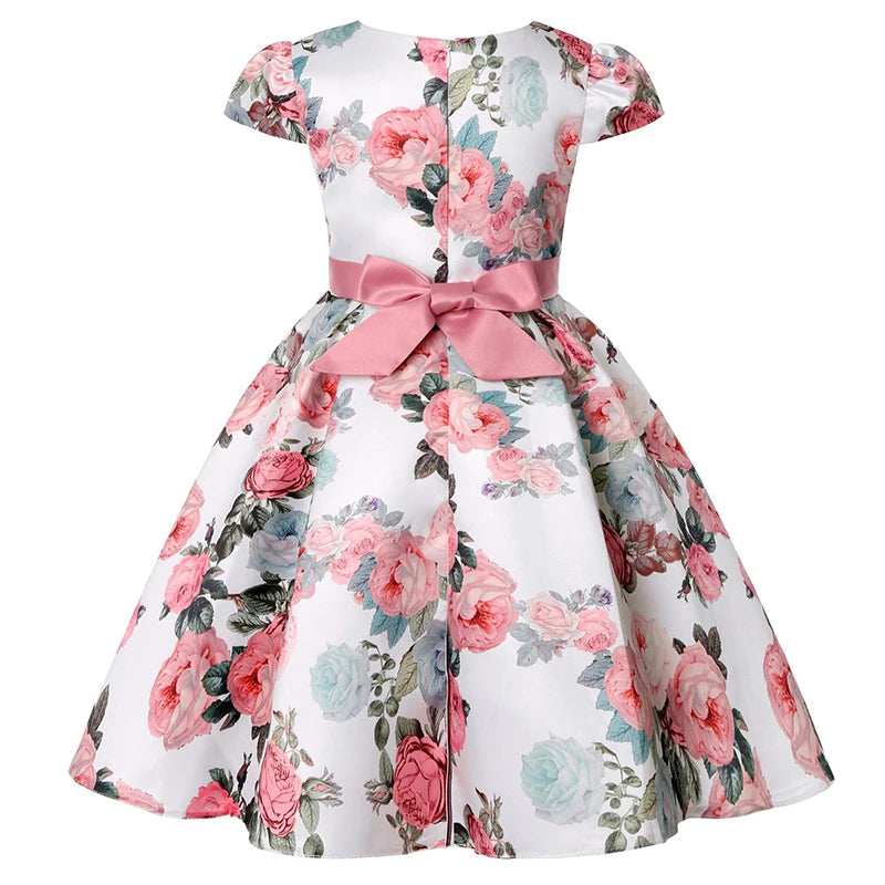 Seven Colours Flowers Girls Dress Summer
