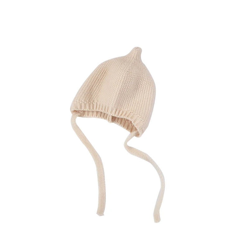 Cute Solid Color Baby Hat Winter Warm Knitted Toddler Girl Cap Bonnet Newborn Infant Boys Ear Protection Hat Beanie Gorras