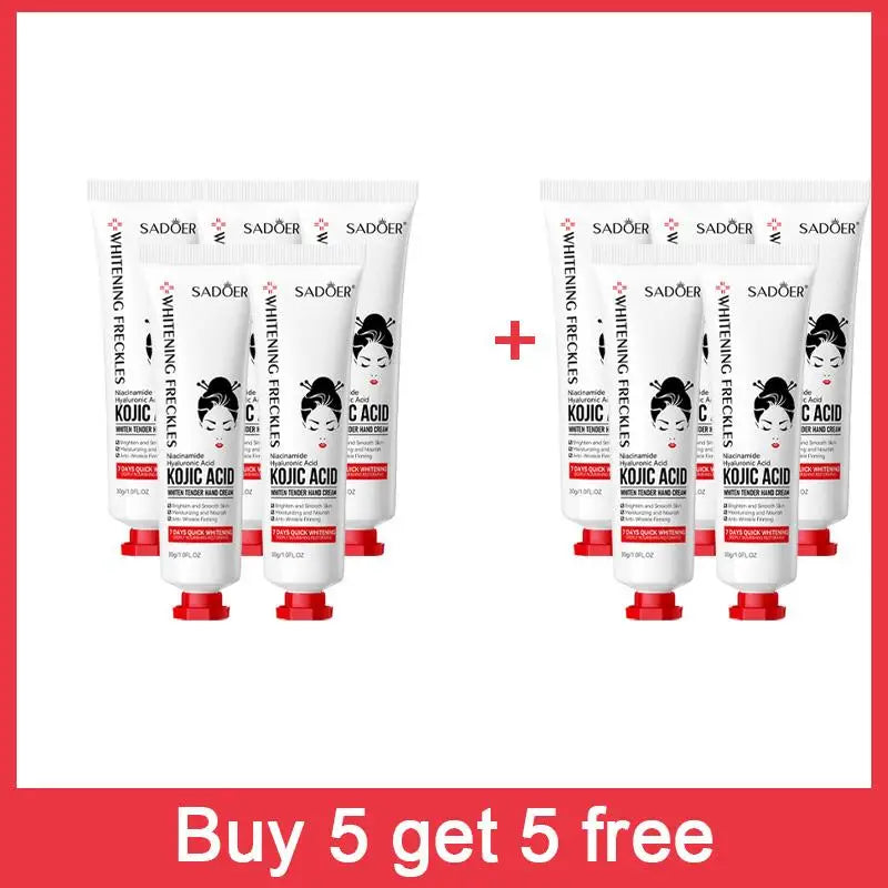 Kojic Acid Whiten Hand Cream,Moisturizing Nourishing Niacinamide Hyaluronic Acid Tender Hand Lotion,Foot Skin Care Products