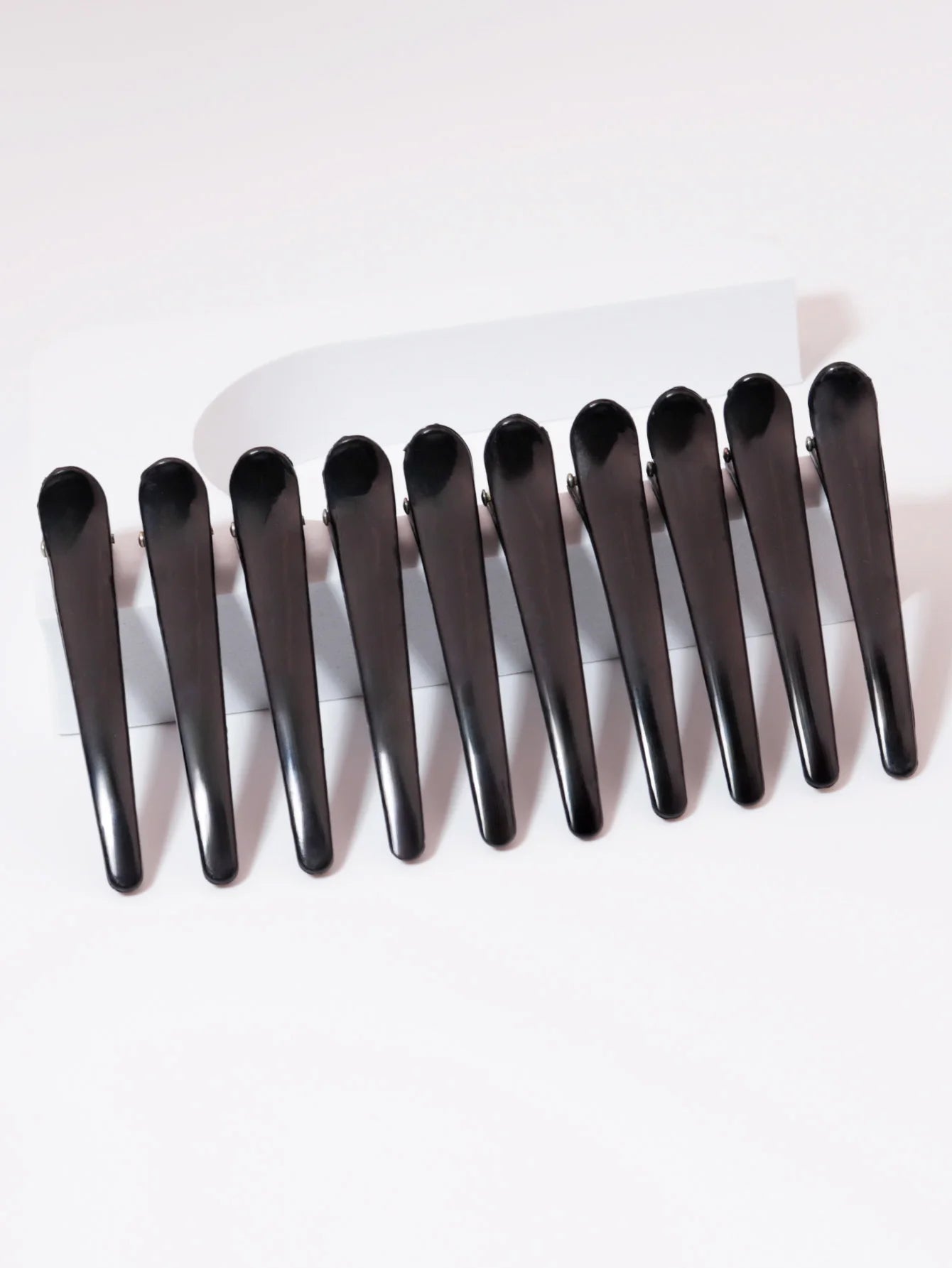 10pcs plastic ducktooth clip, suitable for female styling, anti slip hair clip for thick and sparse hair