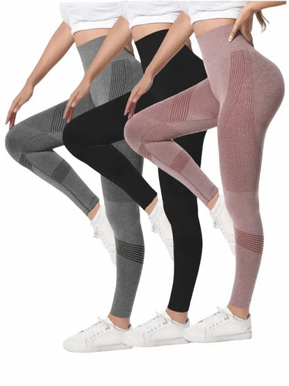 High Waisted Seamless Stretch Athletic Yoga Pants Leggings