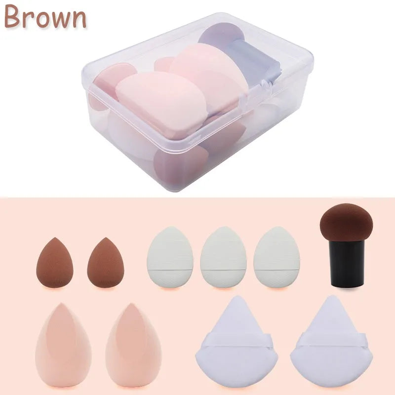 10pcs/set Cosmetic Beauty Puff Set Makeup Foundation Puff Powder Puff Make up Beauty Tools