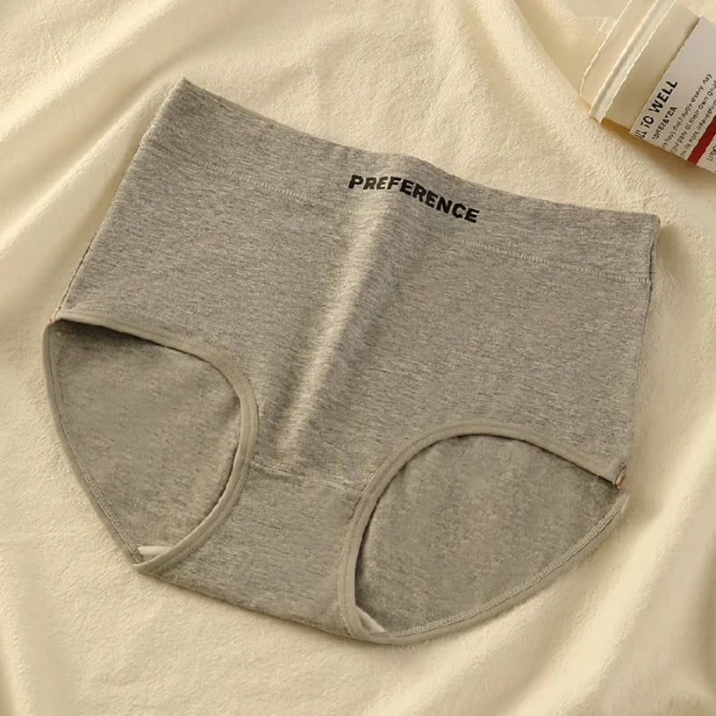 3PCS/set Color Panties Cotton Women Comfortable High-waist Underwear Soft Lingerie Breathable Female Panty Fitness Sports Briefs