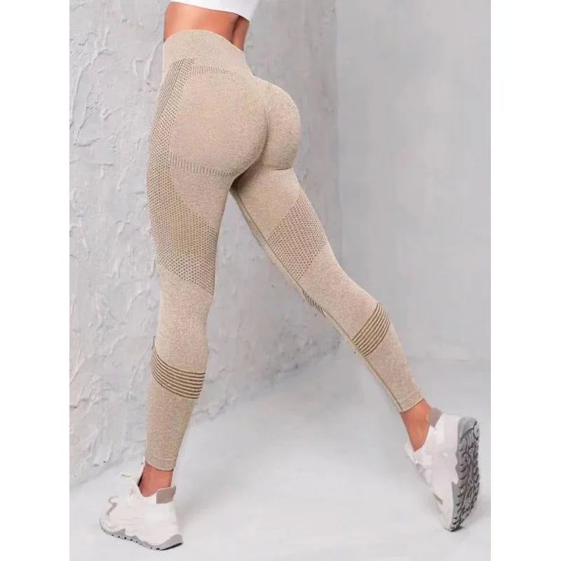 High Waisted Seamless Stretch Athletic Yoga Pants Leggings