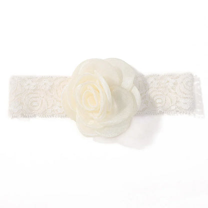 1Pc Baby Nylon Headscarf Astique Suitable Newborn Girl Flower Handmade Headband Elastic Hairband Turban Toddler Hair Accessories