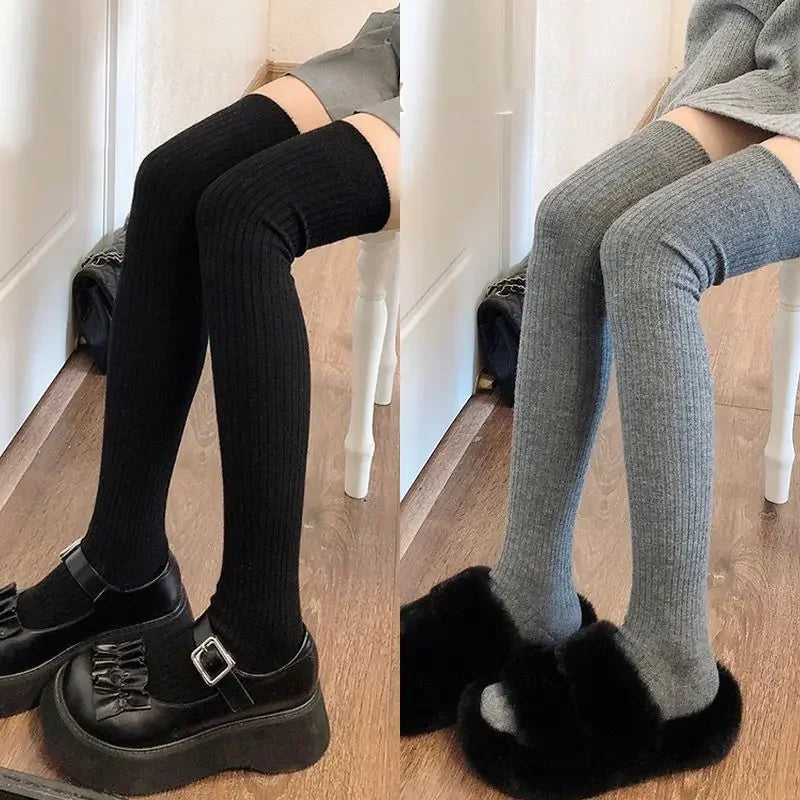 1/2pairs Casual Knitted Long Socks