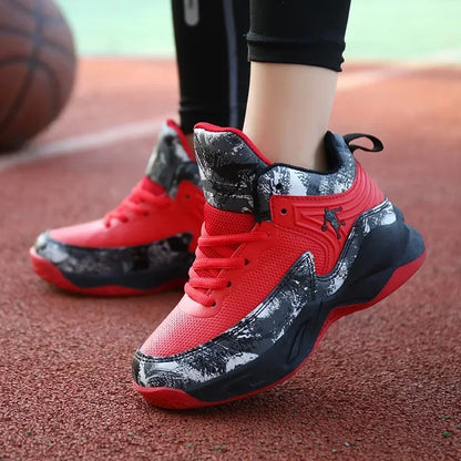 Basketball Shoes for Kids Sneakers New Boys Brand Thick Sole Non-slip Children Sports Shoes