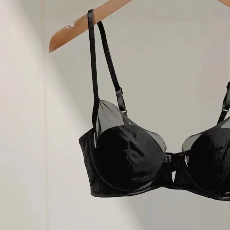 Soft Steel Ring Sexy French Ultra-thin Lace Bra Pure Desire Underwear Panty Suit Women Bras for Women