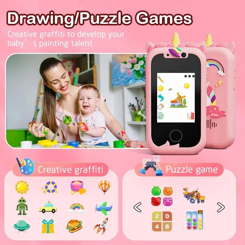 Kids Smart Phone Camera Toys Touchscreen Learning Toy for 3-8 Year