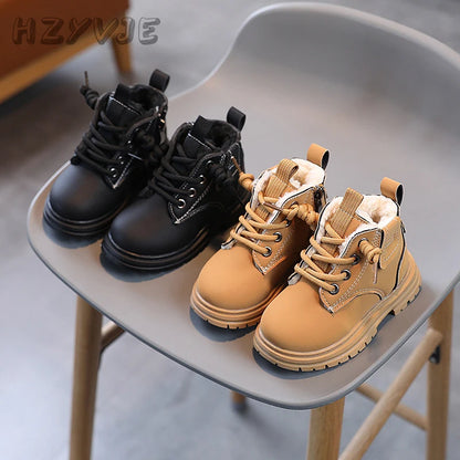 New Children's Fashion Boots Winter Thickened Boys Girls' Anti Slip