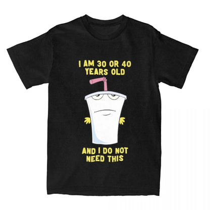 30 Or 40 Aqua Teen Hunger Force ATHF Men Women's T Shirt Funny Tee Shirt Short Sleeve Crew Neck T-Shirt Cotton Plus Size